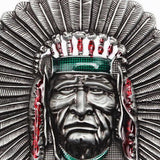 Indian Tribal Chief Head  Western Belt Buckle