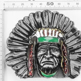 Indian Tribal Chief Head  Western Belt Buckle