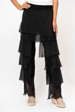 MADE IN ITALY LACE RUFFLE PANT