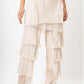MADE IN ITALY LACE RUFFLE PANT