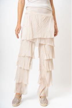 MADE IN ITALY LACE RUFFLE PANT