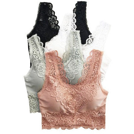 LACE PADDED BRALETTE 0418