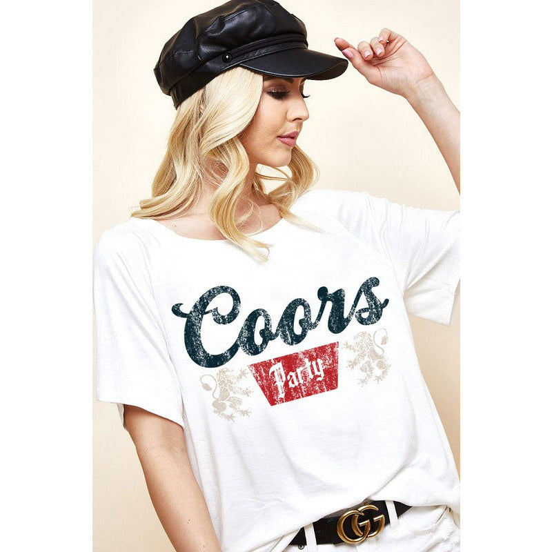 COORS PARTY TEE in WHITE