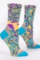 B01 SOCK 508 LOve my Asshole kids WOMEN'S CREW 508