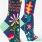 X B01 SOCK 468 DELICATE flower women's crew