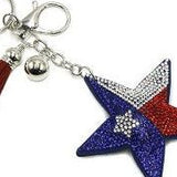 Rhinestone Texas Keychains