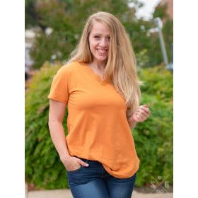 S096438 V-NECK TEE ~ 8 COLORS