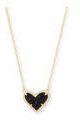 KENDRA SCOTT ARI HEART SHORT PENDANT ~ Gold NECKLACES