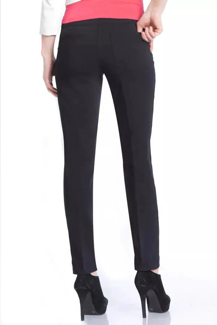 SLIM-SATION PANT by MULTIPLES, Pull-On Ankle w/Pockets BLACK 2623