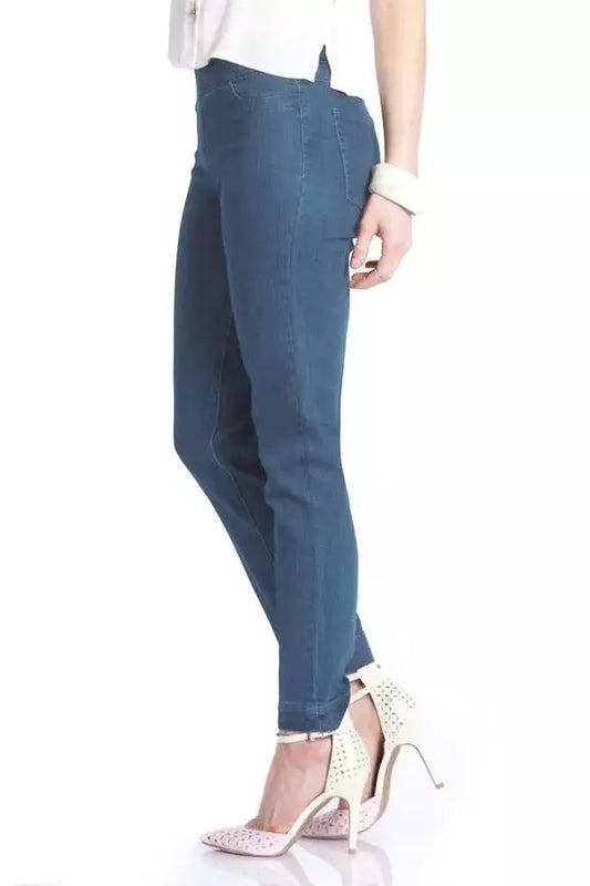SLIM-SATION PANT by MULTIPLES, Pull-On Ankle w/Pockets in DENIM 2623