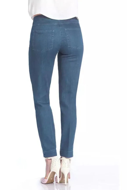 SLIM-SATION PANT by MULTIPLES, Pull-On Ankle w/Pockets in DENIM 2623