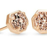 X KENDRA SCOTT NOLA STUD EARRINGS in ROSEGOLD