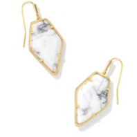 Kendra Scott Tessa Drop Earrings in White Mussel, Gold-Plated | REEDS  Jewelers