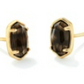 KENDRA SCOTT EMILIE STUD EARRINGS ~ Gold black cat’s eye