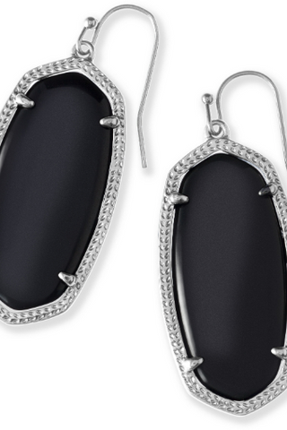 KENDRA SCOTT ELLE DROP EARRINGS in RHODIUM