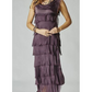 MADE IN ITALY SILK RUFFLE DRESS, LONG 2031