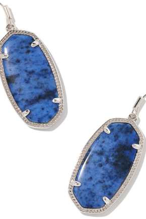KENDRA SCOTT ELLE DROP EARRINGS in RHODIUM