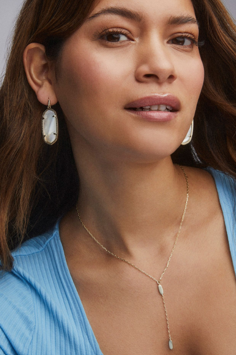 KENDRA SCOTT FERN NECKLACE ~ Y SILVER