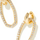 KENDRA SCOTT DANIELLE LINK EARRINGS GOLD WHITE CRYSTAL
