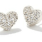KENDRA SCOTT ARI PAVE CRYSTAL HEART EARRINGS / NECKLACE