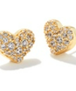 KENDRA SCOTT ARI PAVE CRYSTAL HEART EARRINGS / NECKLACE
