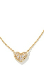 KENDRA SCOTT ARI PAVE CRYSTAL HEART EARRINGS / NECKLACE