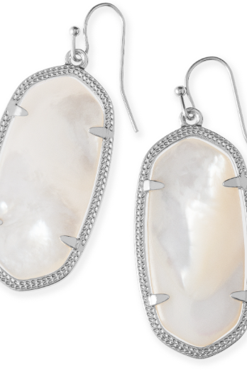 KENDRA SCOTT ELLE DROP EARRINGS in RHODIUM
