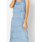 MADE IN ITALY SILK RUFFLE DRESS, LONG 2031