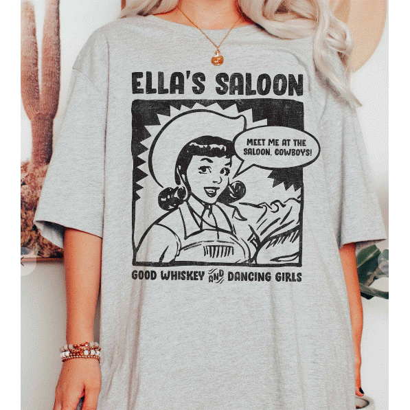 ELLA'S SALOON TEE in HOT PINK