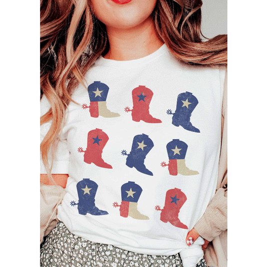 AMERICA WESTERN BOOTS GRAPHIC TEE