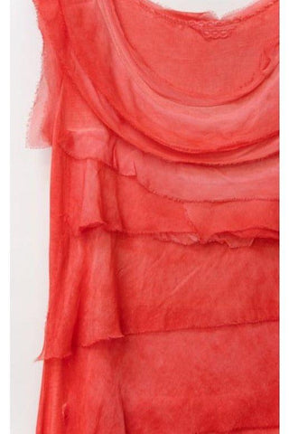 MADE IN ITALY "IRA" SILK RUFFLE DRESS, SHORT ~ 8900