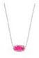 KENDRA SCOTT ELISA SHORT PENDANT NECKLACE, RHODIUM
