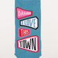 B01 SOCKS 310 Damn I Love This Town Sneaker Socks S/M