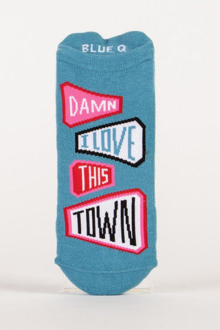 SALE * WOMEN’S SOCKS 310 Damn I Love This Town Sneaker Socks S/M
