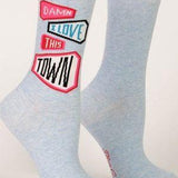 X WOMEN’S SOCKS 542 DAMN I LIVE THIS TOWN