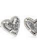 KENDRA SCOTT ARI HEART EARRINGS ~ RHODIUM