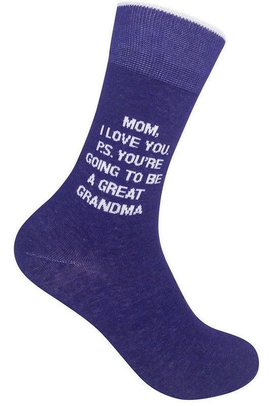 FUN SOCKS, MOM, I LOVE YOU... GRANDMA!