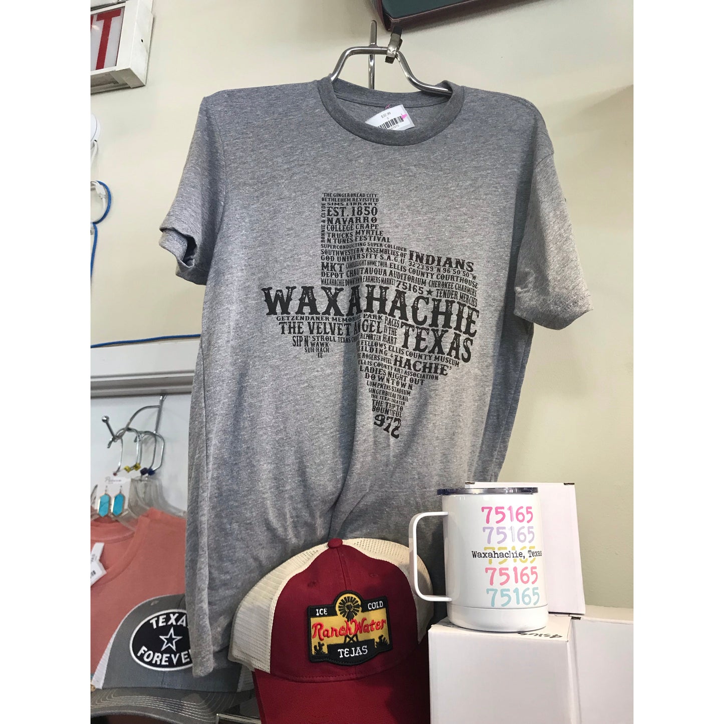 Waxahachie T-Shirt, Texas Shape