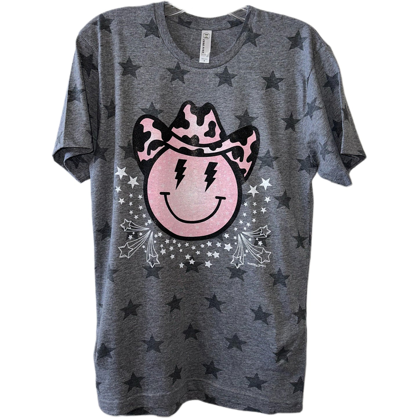 SMILEY COWGIRL HAT FACE TEE