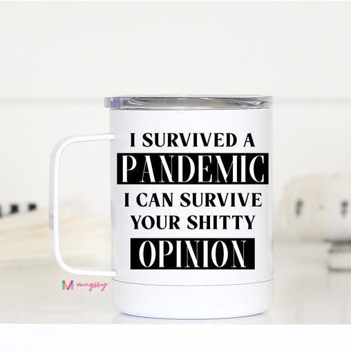 M17TCWH MUG WITH LID I SURVIVED PANDEMIC