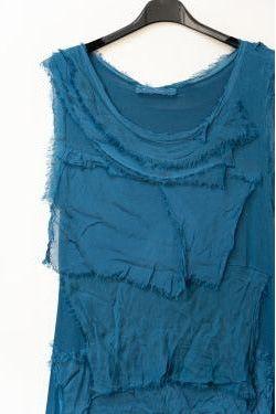 MADE IN ITALY "IRA" SILK RUFFLE DRESS, SHORT ~ 8900