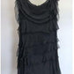 MADE IN ITALY SILK RUFFLE DRESS, SHORT ~ 14 COLORS 8900