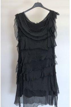 MADE IN ITALY SILK RUFFLE DRESS, SHORT ~ 14 COLORS 8900